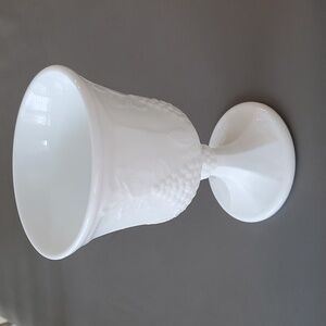 Milk Glass Goblet Glassware Harvest Grapes White